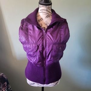 Ashley by 26 sleeveless jacket in purple. XL